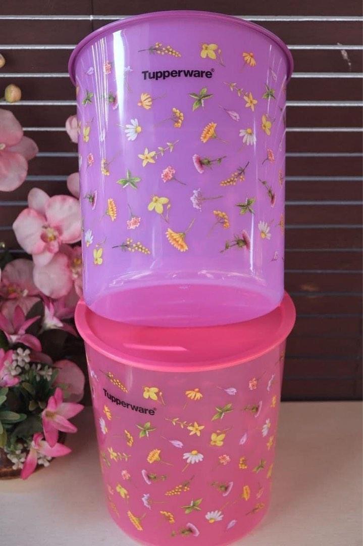 Tupperware Purple Pink Spring Bloom Maxi Canister Set 2 Units 5.5L ...