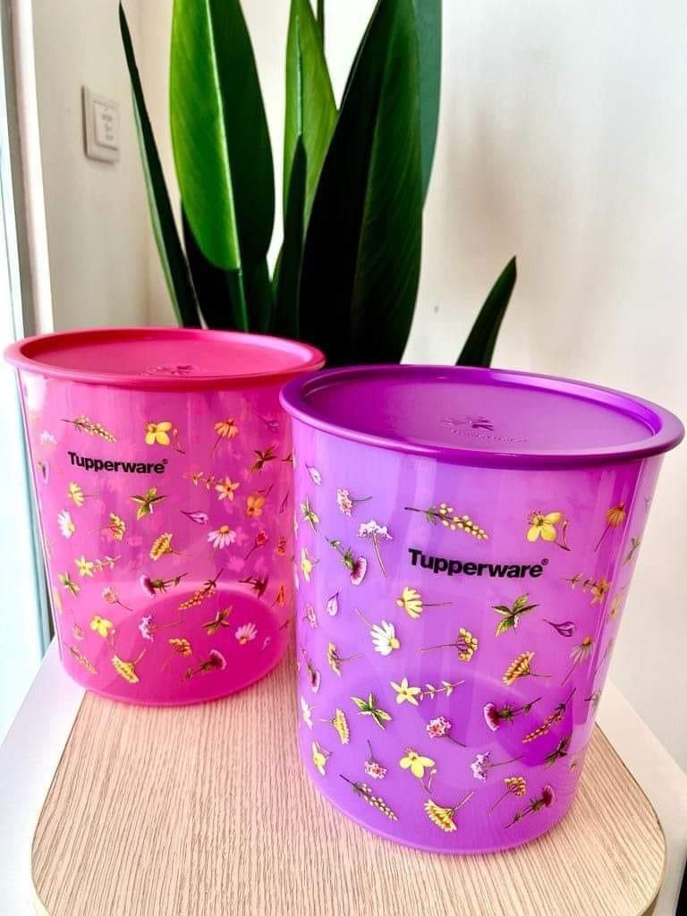 New Tupperware Canisters Set of 2 Purple 2.5 Cup Stacking Airtight  Containers ❤️