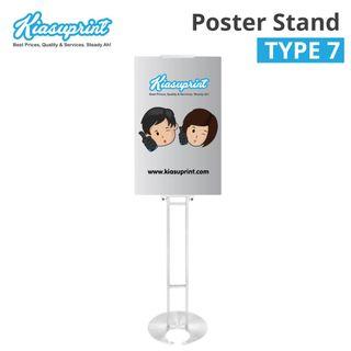 Type 7: Frame Poster Stand Flat Base (C-Shape)