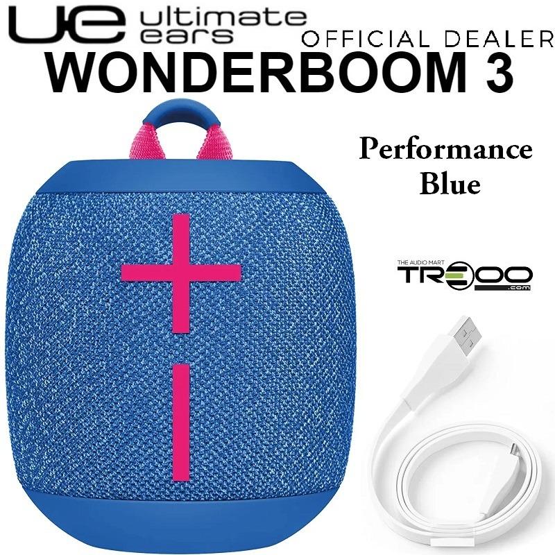  Ultimate Ears WONDERBOOM 3, Small Portable Wireless Bluetooth  Speaker, Big Bass 360-Degree Sound for Outdoors, Waterproof, Dustproof  IP67, Floatable, 131 ft Range - Joyous Brights Grey : Electronics