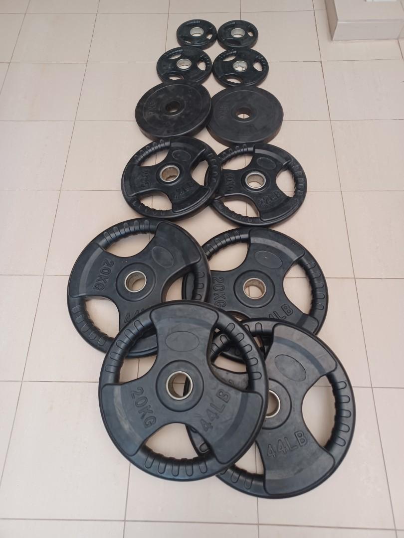 Weights lifting frame, bench and weights., Sports Equipment, Exercise