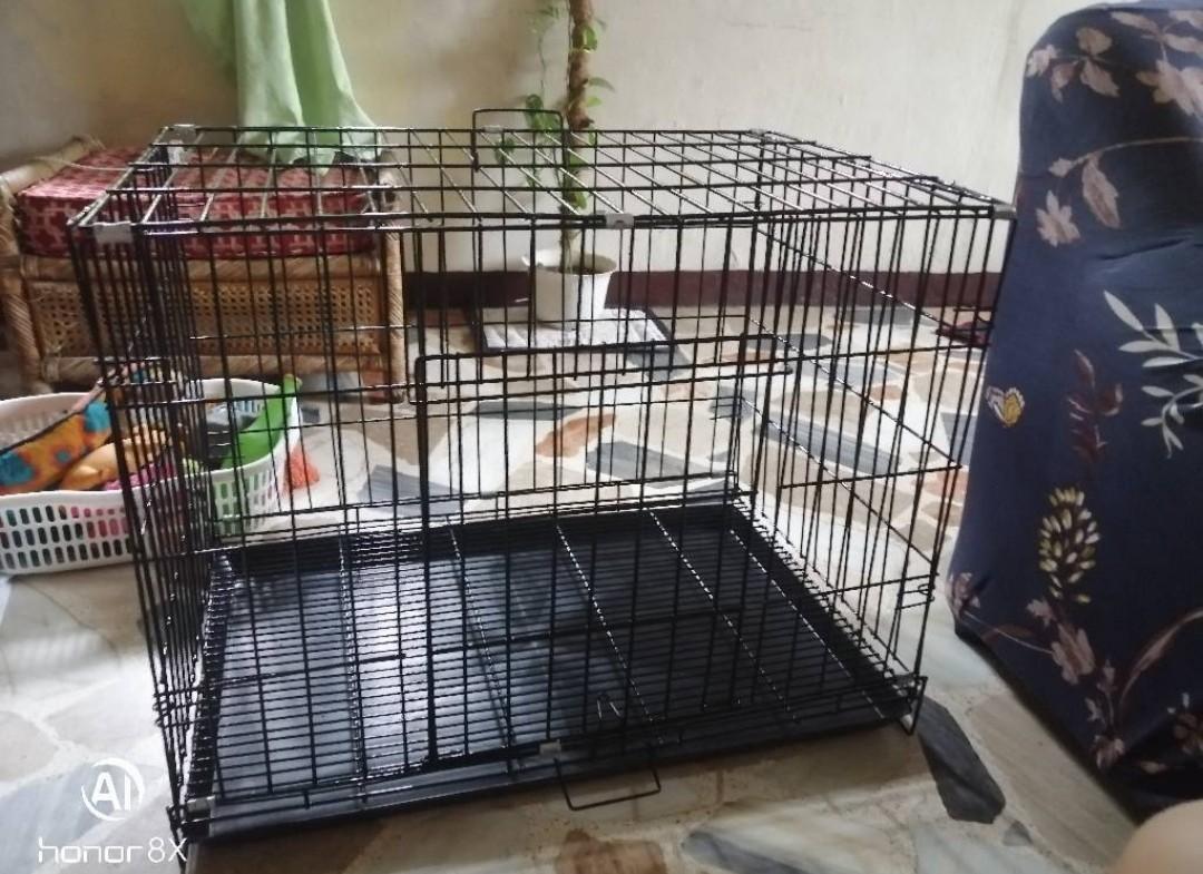 XXL collapsible dog cage with free poop tray 30x20x23 inches, Pet