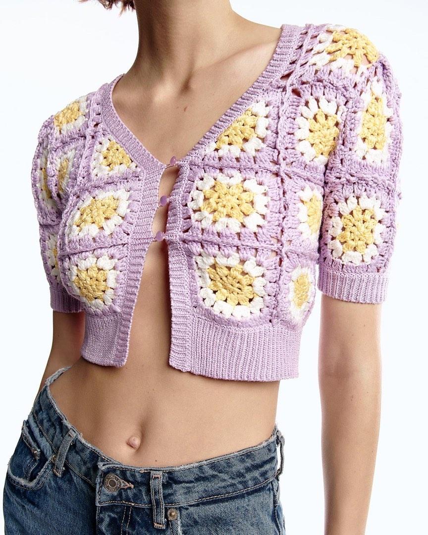 ZARA CROCHET KNIT CARDIGAN, Women's Fashion, Coats, Jackets and