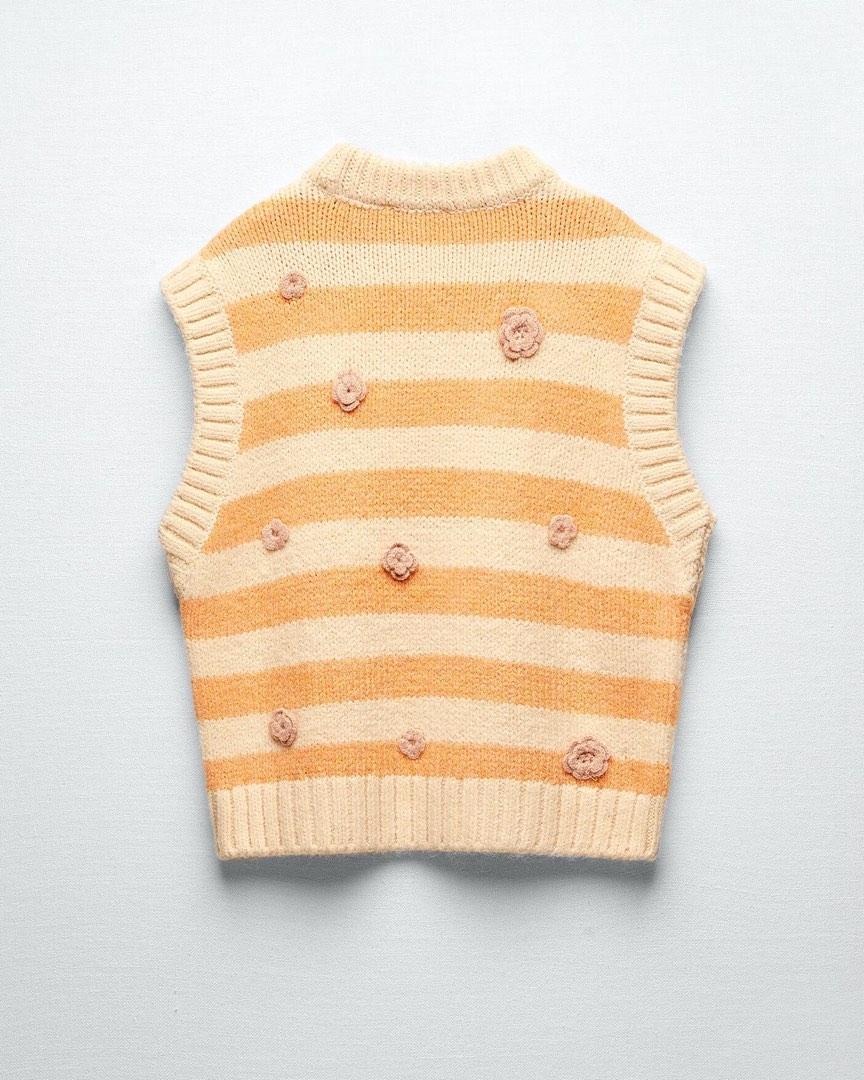 ZYA COTTON KNIT BOUCLE VEST - PETAL