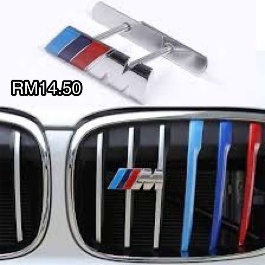 1pcs 3D Metal M Power Car Front Grille emblem BMW logo Chrome Badge Emblem  For BMW emblem 5 series 3, Auto Accessories on Carousell