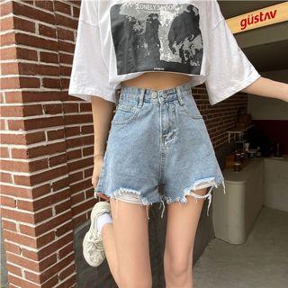 💯🇹🇼出貨♥️ 現貨不用等♥️韓版性感慵懶☀新款破洞牛仔顯瘦短褲➤限量➌折特價150元☛只剩2件