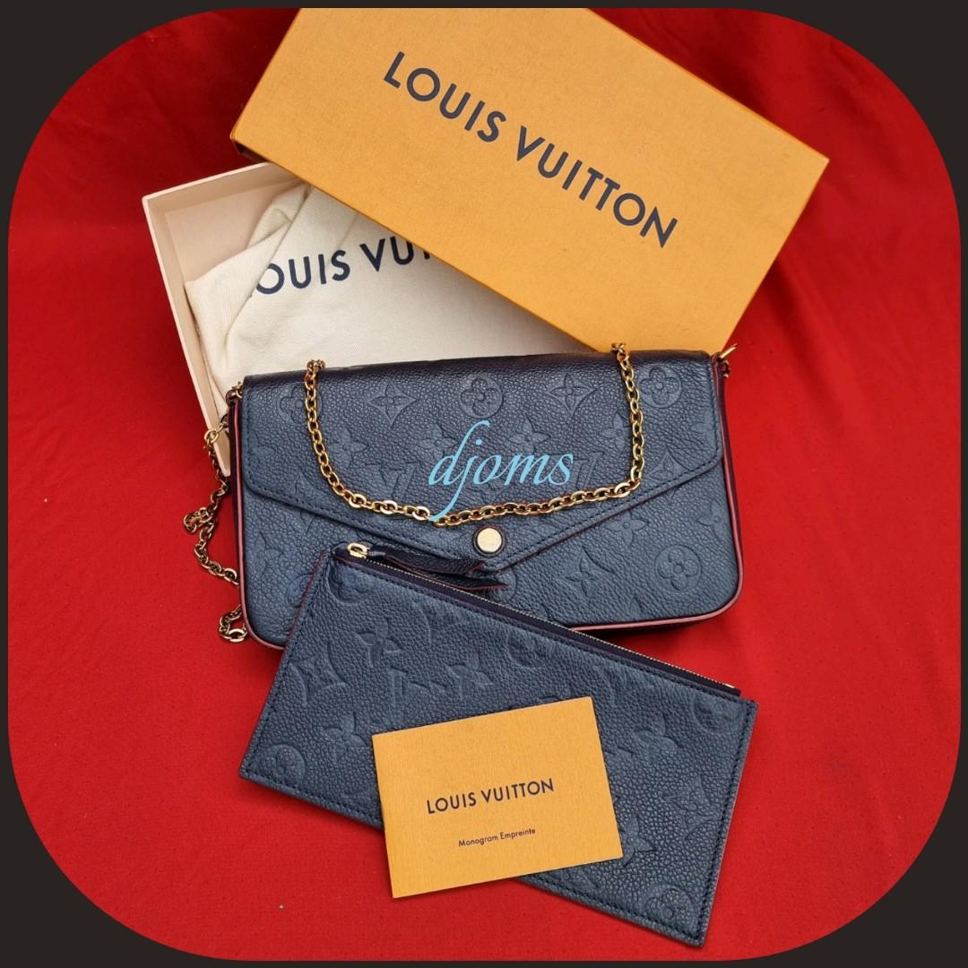 ✨BNIB✨LV Pochette Felicie Monogram Empreinte Marine Rouge, Luxury, Bags &  Wallets on Carousell