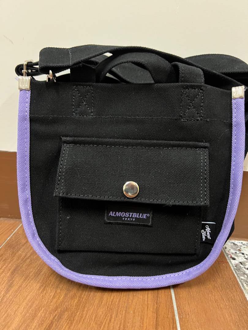 Almost blue canvas bucket bag clearance