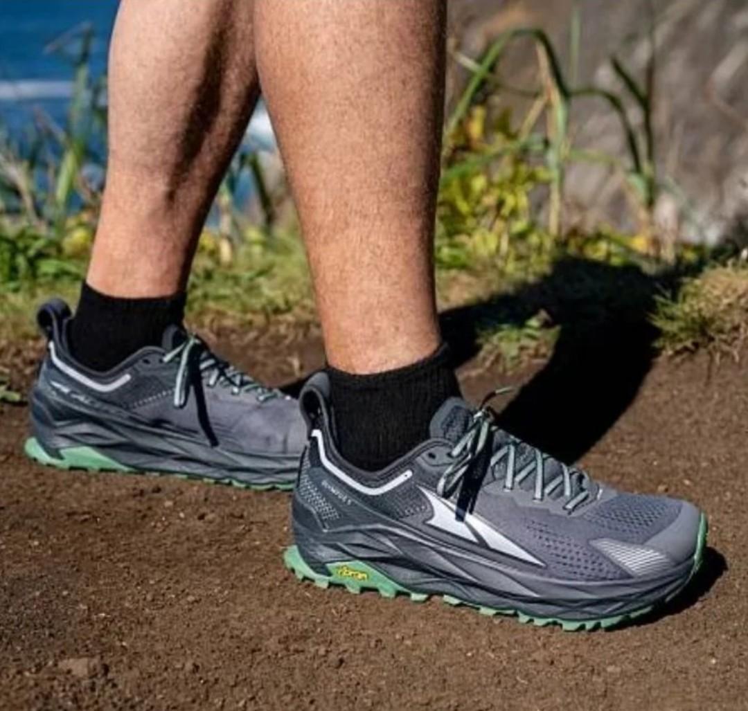 代購Altra Olympus 5 Trail Running黑綠色男裝越野跑步鞋, 男裝, 鞋