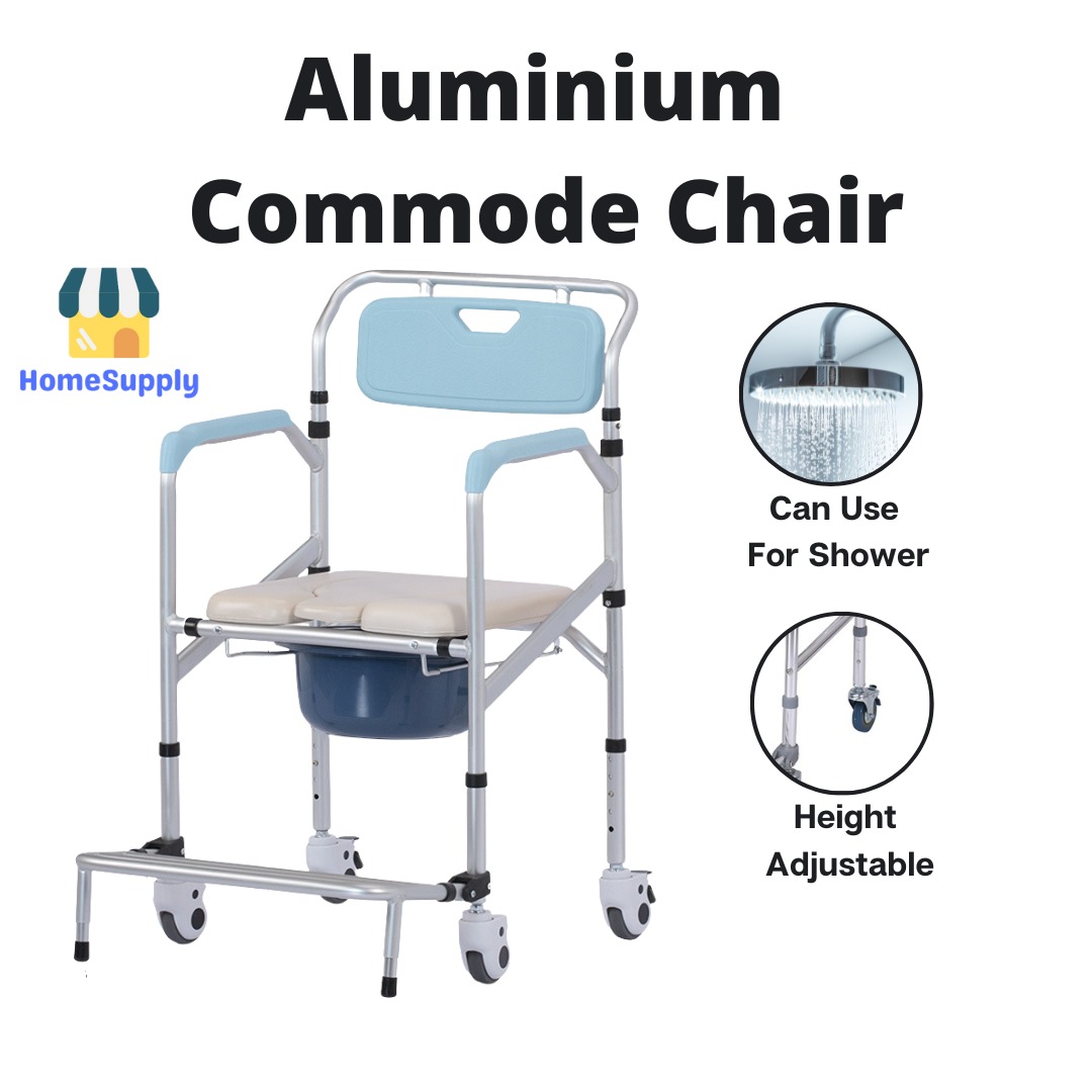 Alum Commode Chair / Shower Chair / Easy Assembly, Health & Nutrition ...