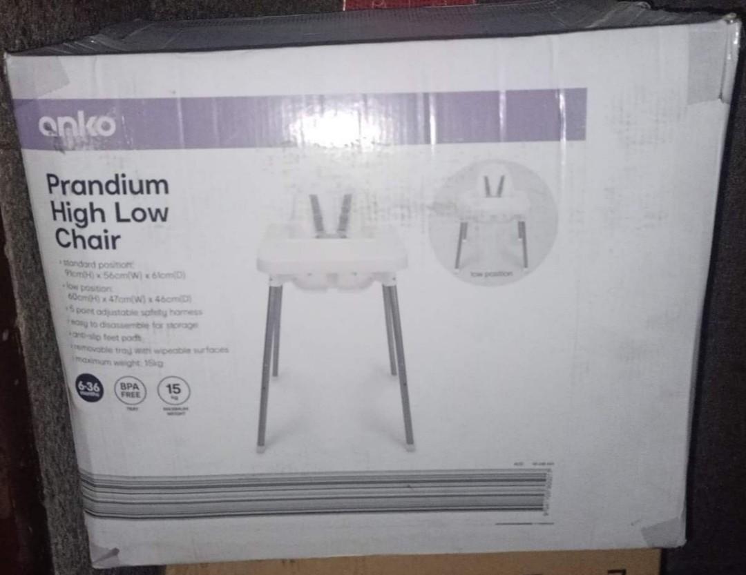 Anko Prandium High Low Chair Babies Kids Baby Nursery Kids