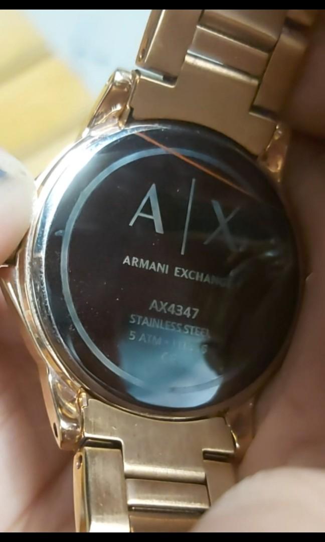 Armani Exchange Ladies AX4347 Rose Gold Tone Stainless Steel