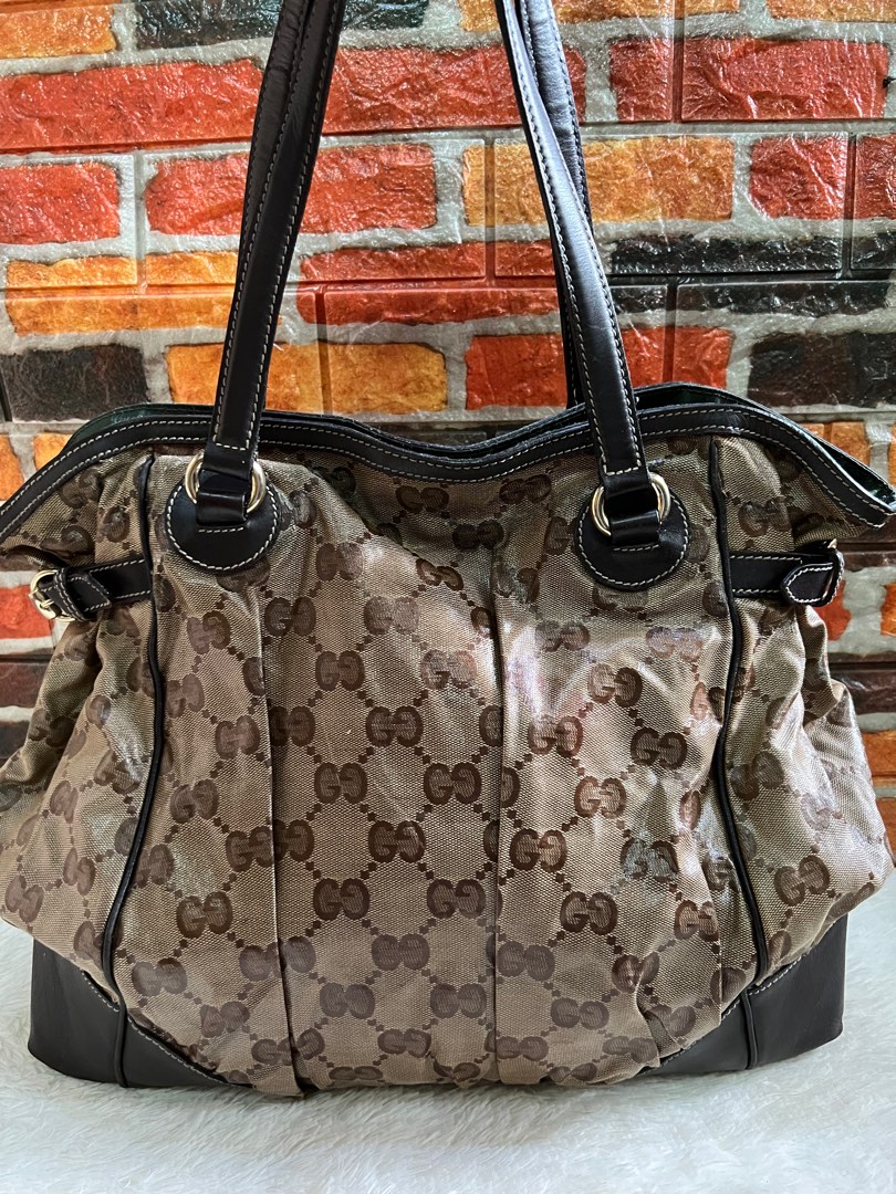 Authentic Gucci Monogram Bag, Luxury, Bags & Wallets on Carousell