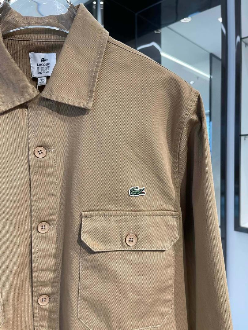 Authentic Lacoste Couples Work Shirt Jacket, Luxury, Apparel on Carousell
