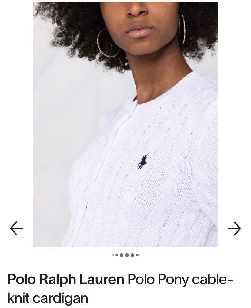 Authentic Polo Ralph Lauren Polo Pony Cable-Knit Cardigan size M, Women's  Fashion, Tops, Other Tops on Carousell