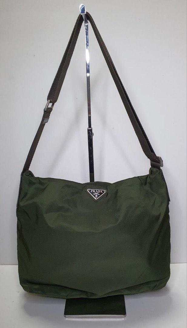 Authentic Prada Nylon Dark Green Sling Bag, Women's Fashion, Bags &  Wallets, Shoulder Bags on Carousell