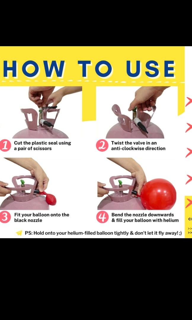 Balloon Express Helium Tank Disposable Balloon Gas Tank, Hobbies & Toys