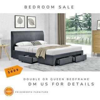 Bedframe SALE --> Double or Queen Bedframe--> FLASH SALE
