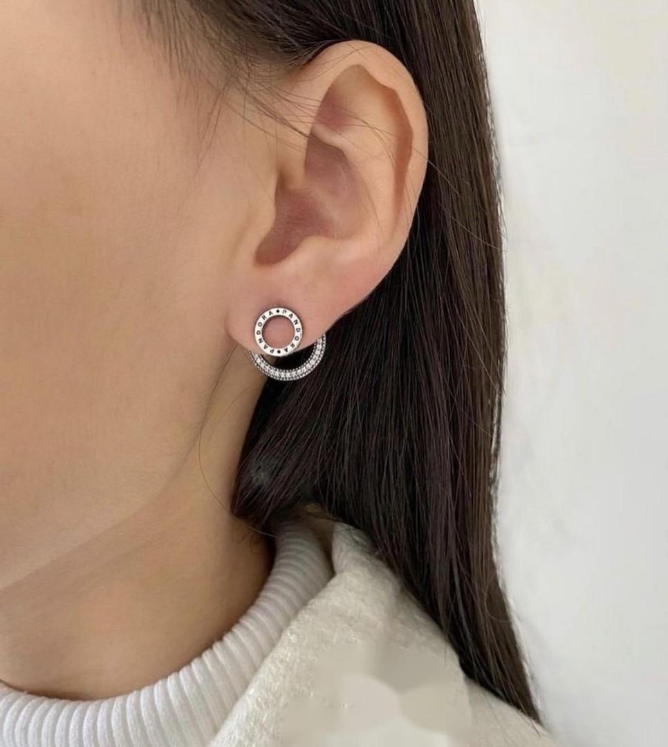 BIG SALE PANDORA AUTHENTIC 2 IN 1 FOREVER SIGNATURE EARRINGS