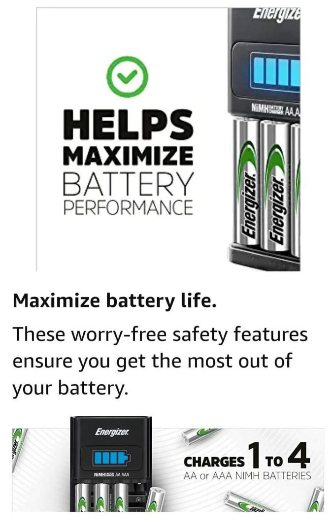 Brand New Energizer 1 Hour Fast Charger for Individual Channels 1 to 4