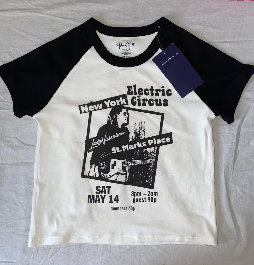 brandy melville bella electric circus ralgan top, Women's Fashion, Tops