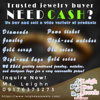Buy and Sell (Diamonds, High-end watches, Gold scrap,  Jewelry, Gold coins, Old coins, High-end bags, Pawn ticket)