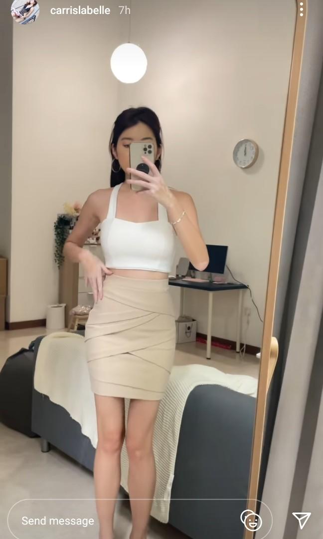 Ivory bandage skirt store