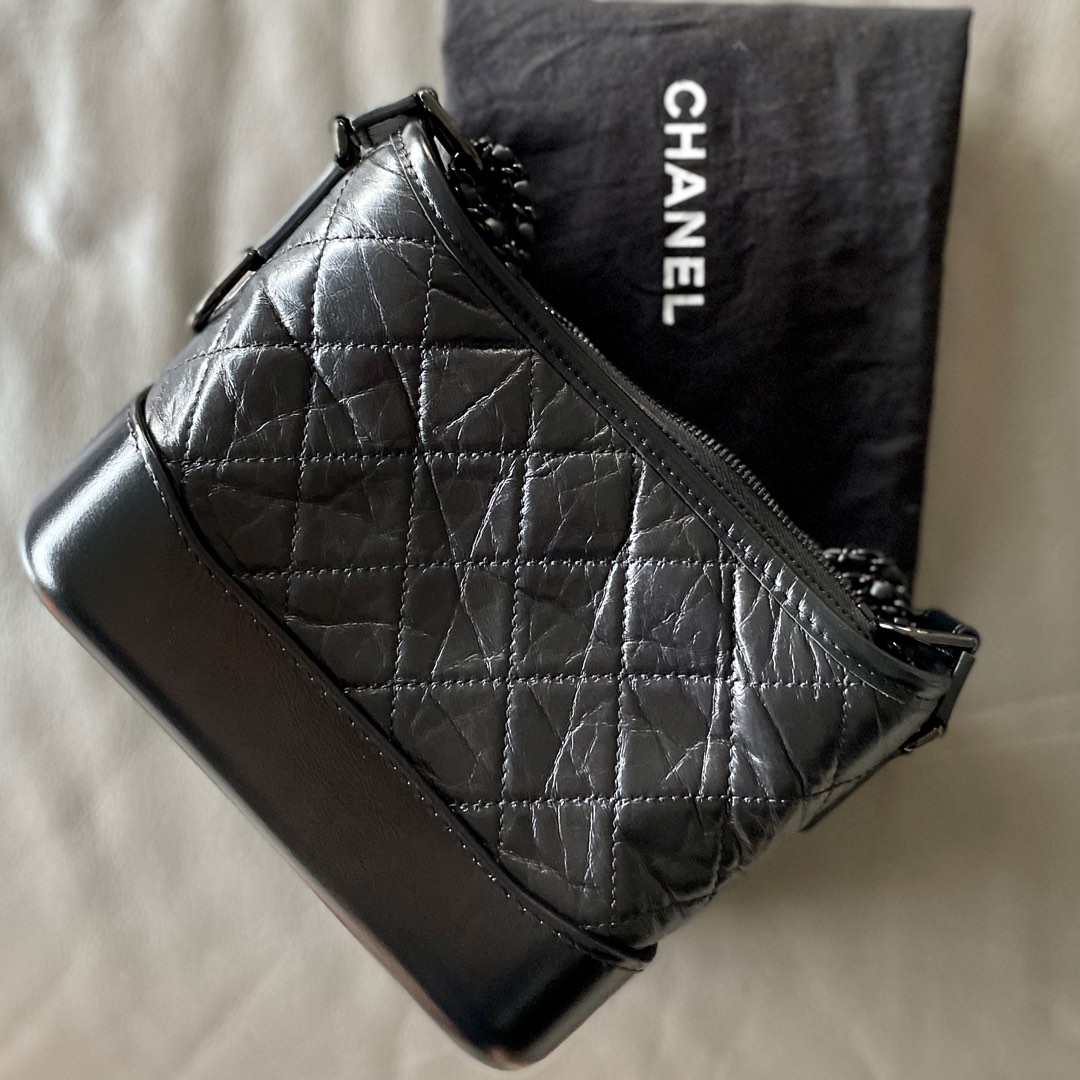Chanel All Black Gabrielle Small Hobo Bag, Luxury, Bags & Wallets on  Carousell