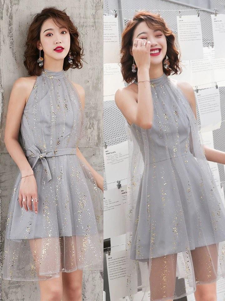 CLEARANCE 50 OFF Evening Dressing Gown Silver Women s Fashion Dresses Sets Dresses on Carousell