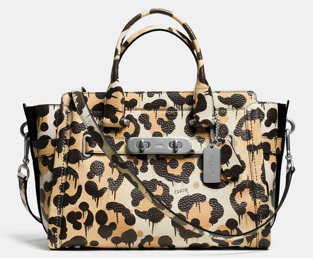 COACH Swagger in Wild Beast print genuine leather Bag. Features crossbody strap as well as handle. art by Gary Baseman Luxury Bags Wallets on Carousell