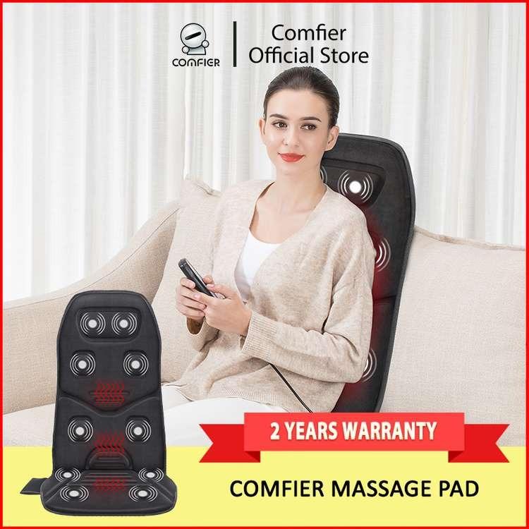  COMFIER Massage Seat Cushion with Heat,10 Vibration Motors Seat  Warmer, Back Massager for Chair, Massage Chair Pad for Back Ideal Gifts for  Women,Men,Black : Health & Household