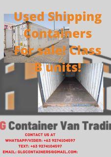 Container Van. Class B units for Sale