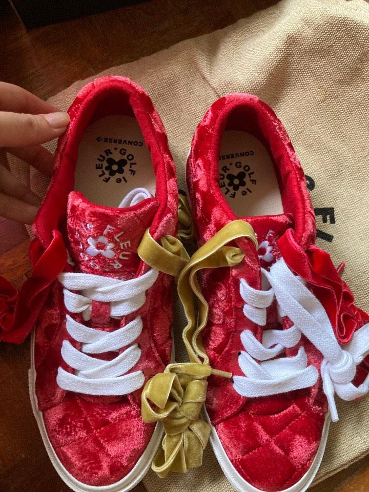 Red velvet clearance sneakers