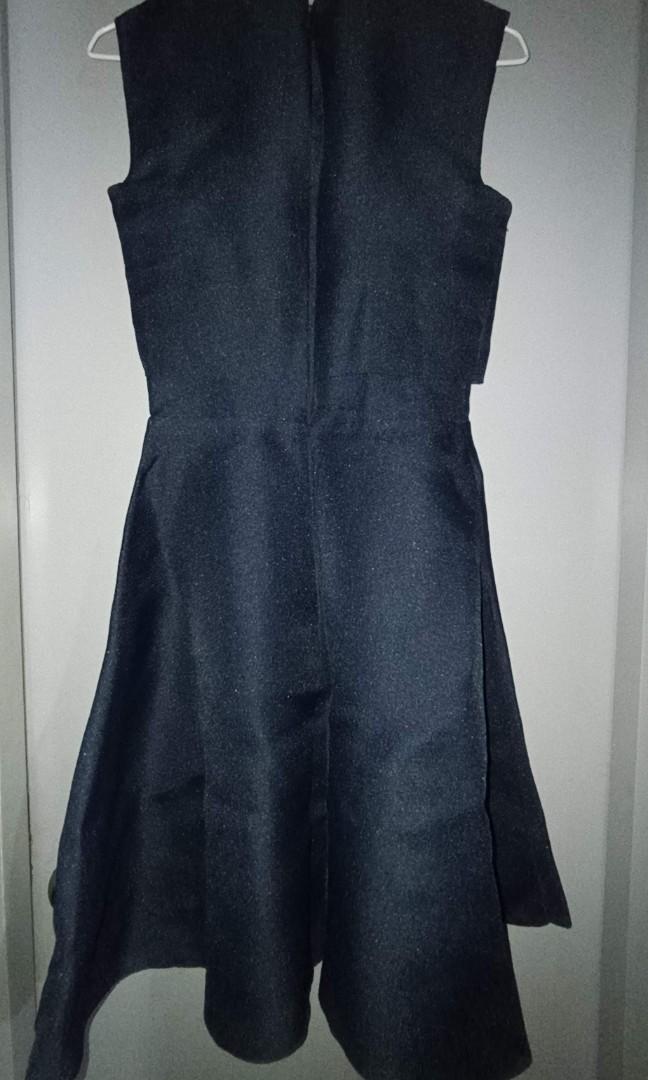 COS A Line Dress Size 32/XXS Midnight Blue/Navy Blue Lightly Shiny