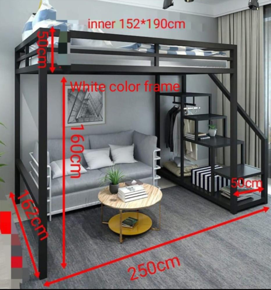 Customize queen size loft bed, Furniture & Home Living, Furniture, Bed