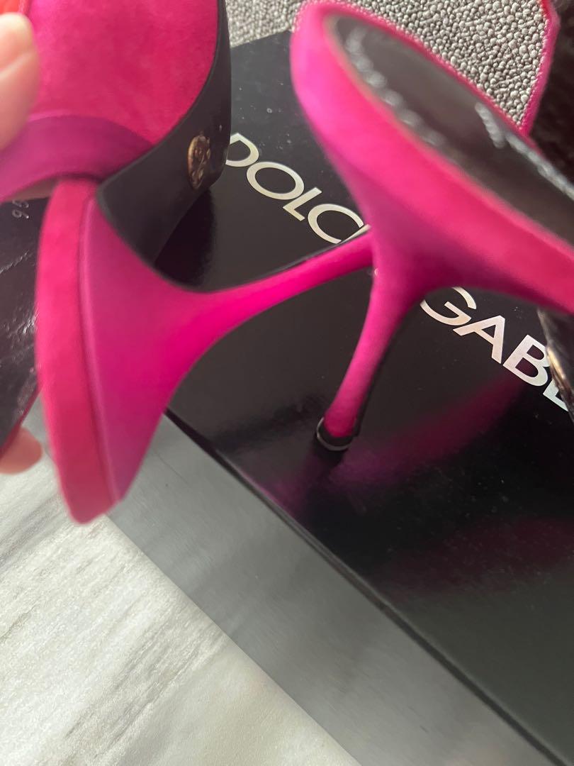 dolce and gabbana pink plastic heels