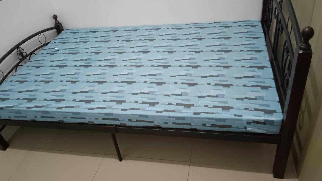 Double Size Bed Frame WITH FOAM( 6 inches), Furniture & Home Living