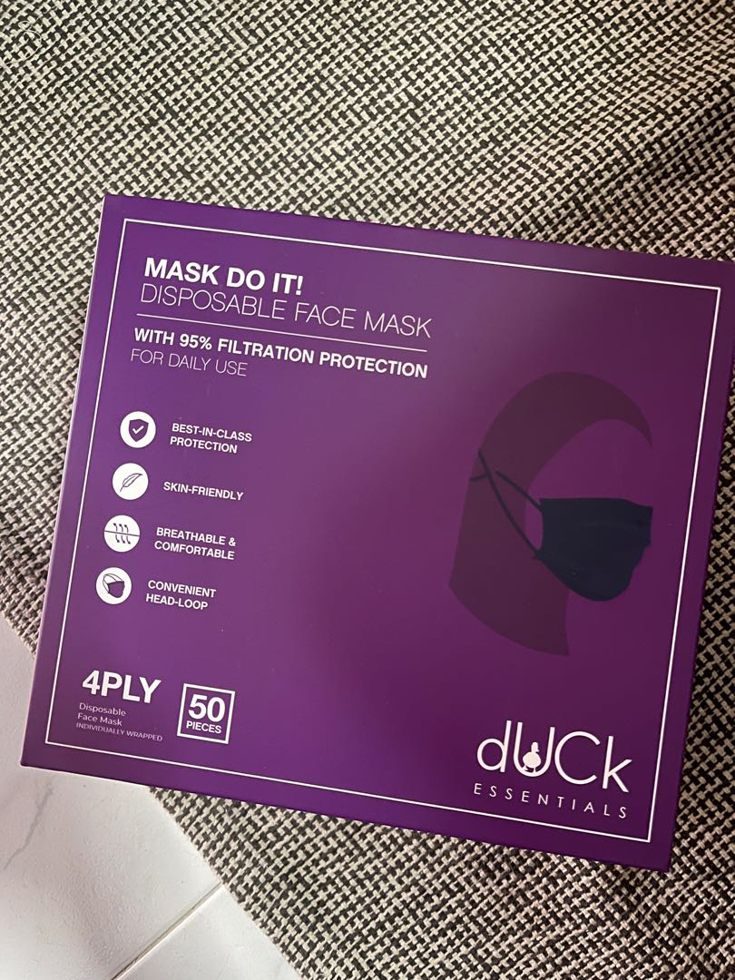 DUCK Disposable Face Mask, Health & Nutrition, Face Masks & Face Shields on Carousell