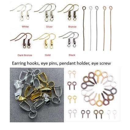 Earrings Hook Fish Hook Eye Pin Wire Bead Pendant holder necklace
