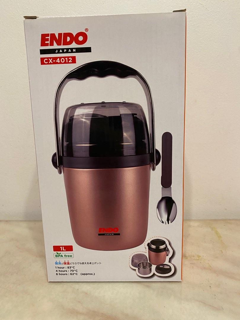 Endo double stainless steel vacuum insulated thermal food jar, Furniture & Home Living