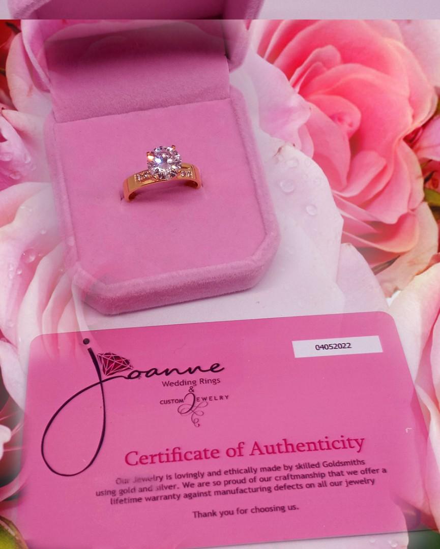 Engagement Ring / Moissanite Ring with Certificate and Serial Number