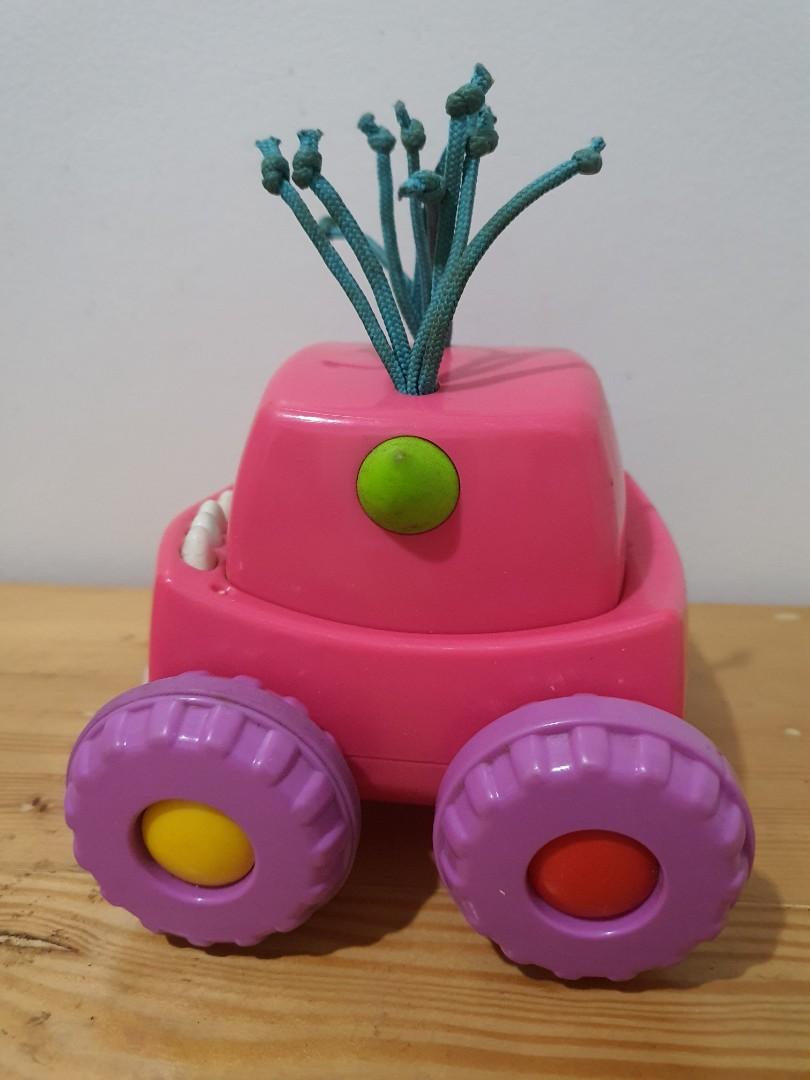 Fisher Price Press n Go Monster Truck Pink Mobil Mobilan Anak, Bayi