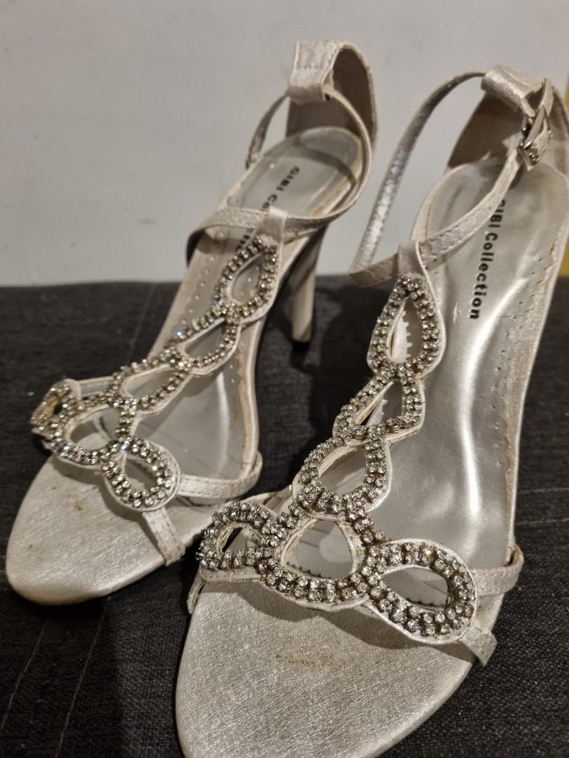 Gibi silver formal wear high heels, Women's Fashion, Footwear, Heels on