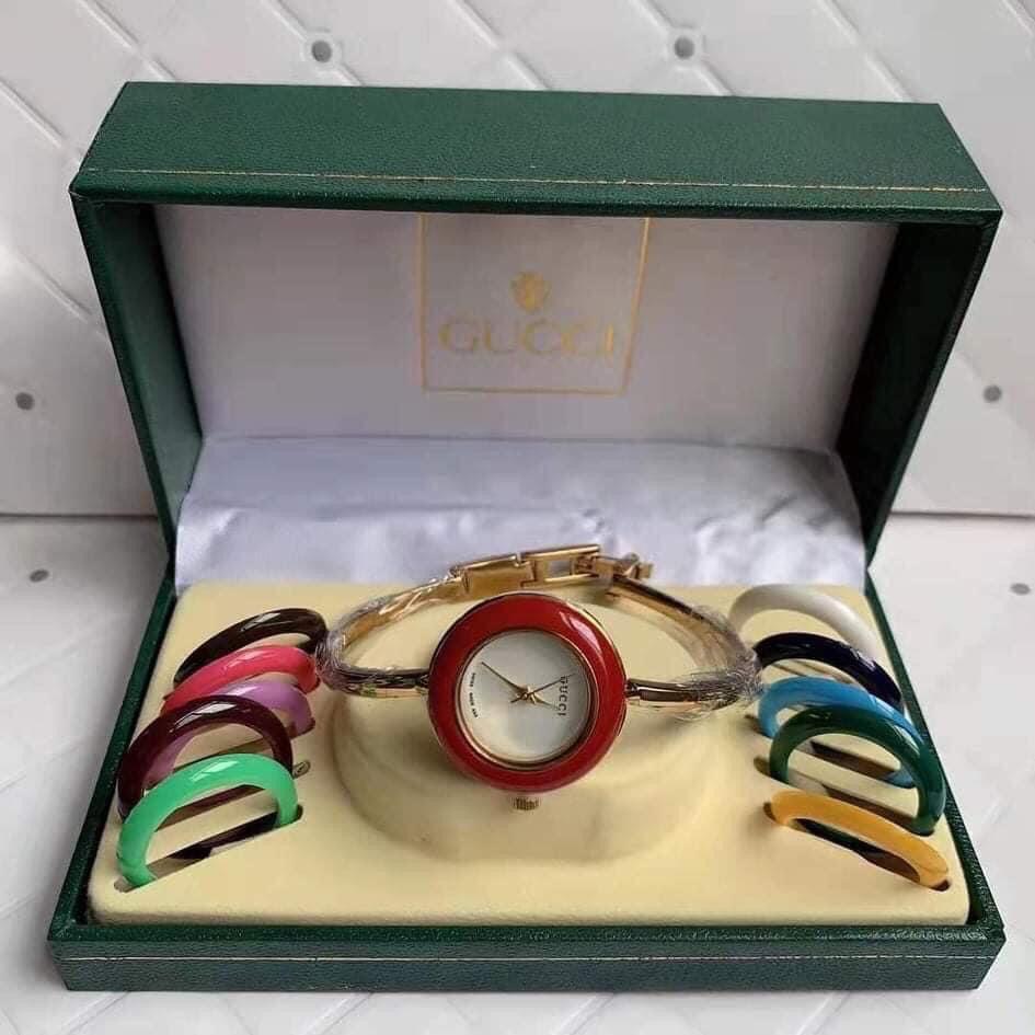 Gucci watch 2025 and bracelet set