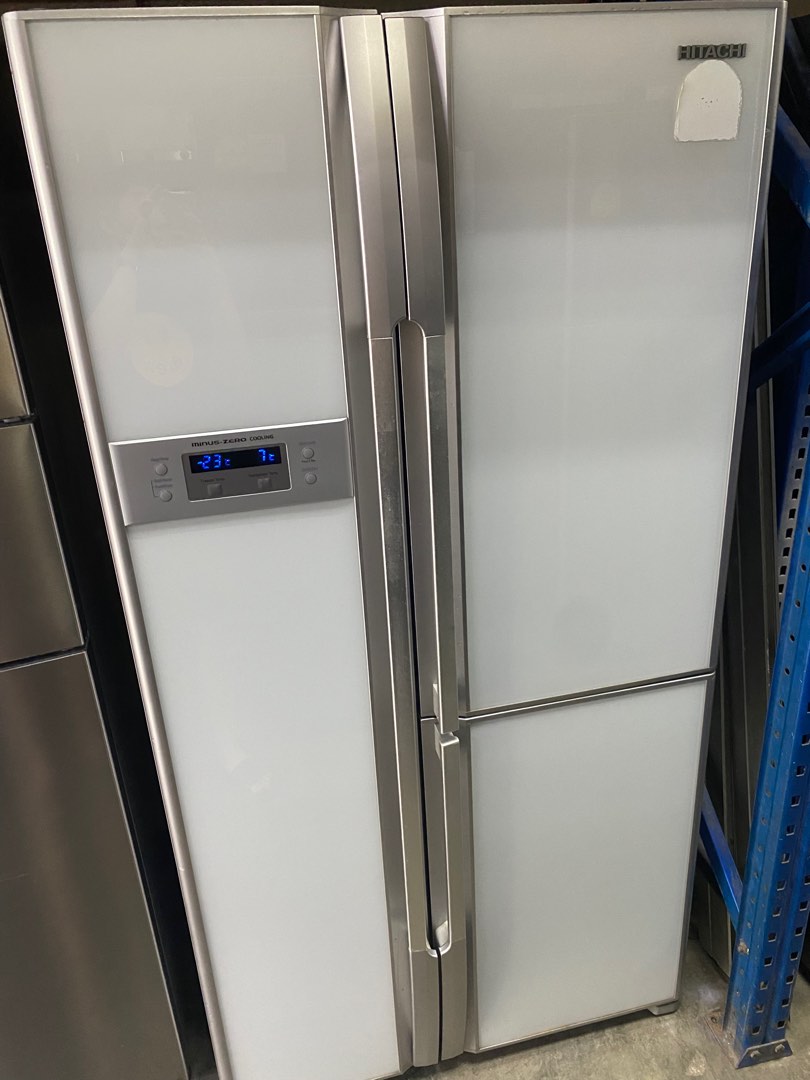 Hitachi 3Ticks 3Doors Side by Side Glass Door Fridge, 600L, TV & Home