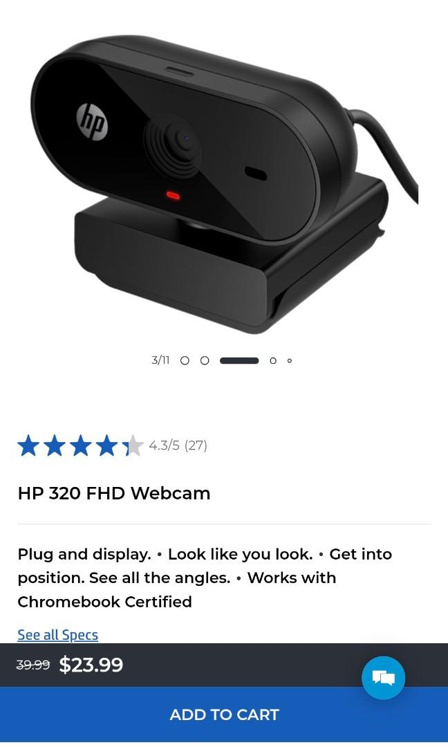 HP 320 FHD Webcam Plug and display. Look like you look. Get into position.  See all the angles. Works with Chromebook Certified, Computers & Tech,  Parts & Accessories, Webcams on Carousell