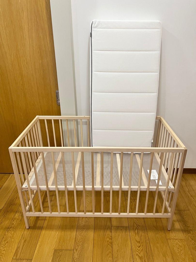 IKEA baby cot&mattress SNIGLAR, Babies & Kids, Baby Nursery & Kids