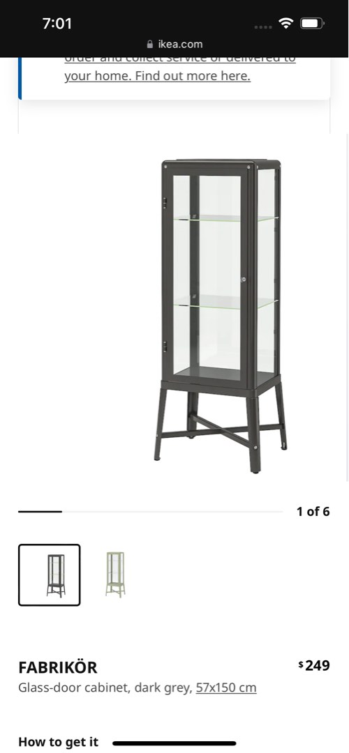 IKEA Fabrikor Glass Door Shelving, Furniture & Home Living