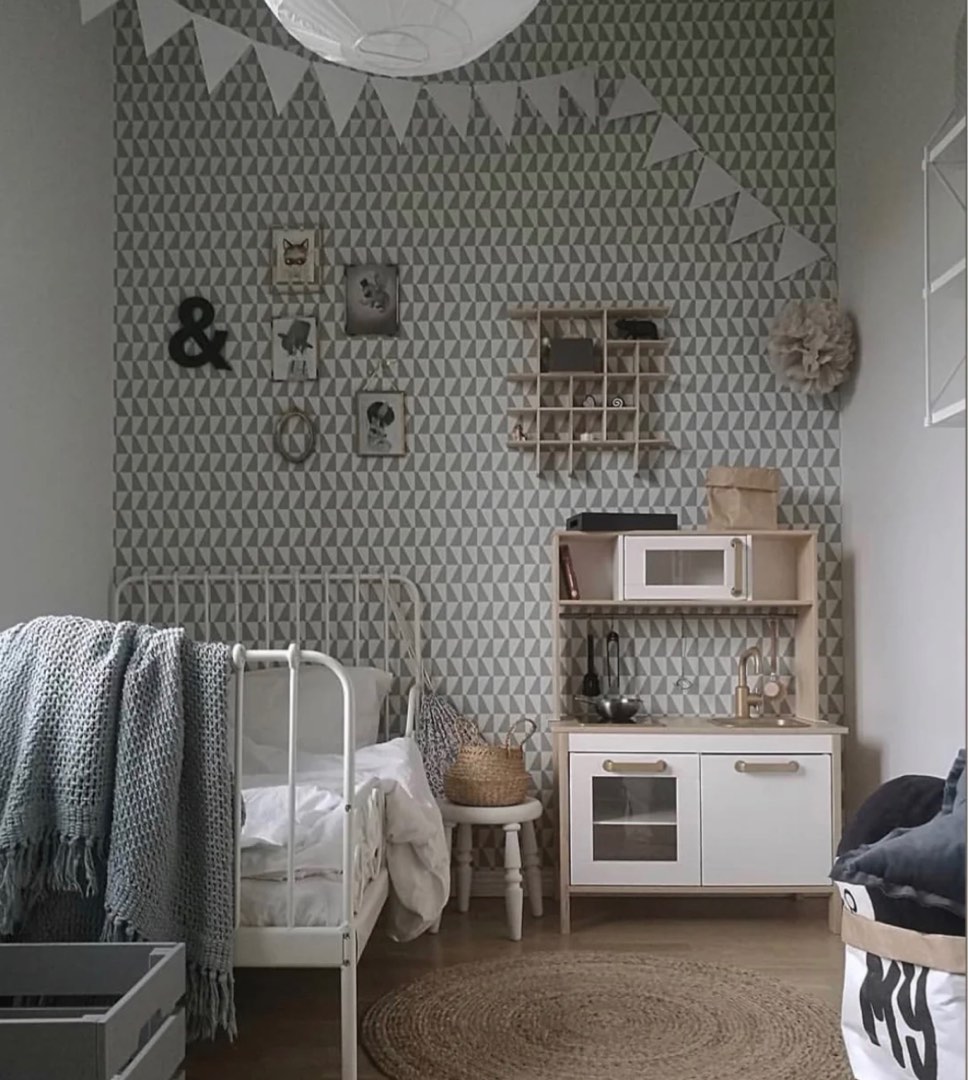 IKEA MINNEN Extendable bed, KIDS, white, mattress included, Furniture