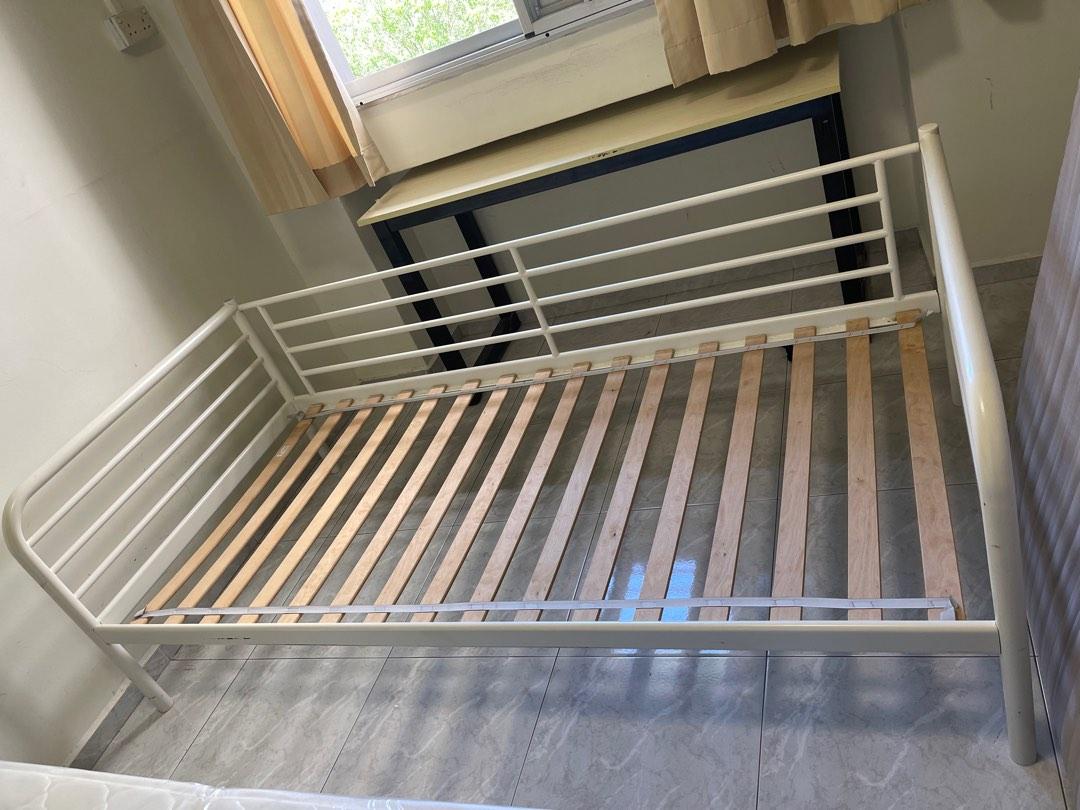 Ikea supersingle bed frame and mattress, Furniture & Home Living